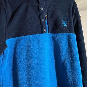 Spyder Blue and Black Fleece Jacket